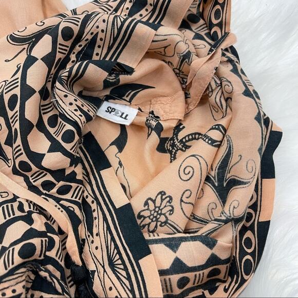 Spell & The Gypsy Collective Romper Tribal Thunderbird Feather Bohemian Size 6 - Picture 16 of 16